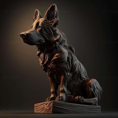 3D model Dutch Shepherd dog (STL)